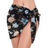 imageSwimsuit Coverups for Women Sarong Beach Bikini Wrap Sheer Short Skirt Chiffon Scarf for SwimwearBlue Yellow