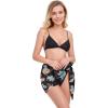 imageSwimsuit Coverups for Women Sarong Beach Bikini Wrap Sheer Short Skirt Chiffon Scarf for SwimwearBlue Yellow
