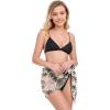 imageSwimsuit Coverups for Women Sarong Beach Bikini Wrap Sheer Short Skirt Chiffon Scarf for SwimwearCoconut Khaki