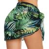 imageSwimsuit Coverups for Women Sarong Beach Bikini Wrap Sheer Short Skirt Chiffon Scarf for SwimwearDark Green Leaf