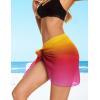 imageSwimsuit Coverups for Women Sarong Beach Bikini Wrap Sheer Short Skirt Chiffon Scarf for SwimwearGradient Multicolored