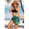 imageSwimsuit Coverups for Women Sarong Beach Bikini Wrap Sheer Short Skirt Chiffon Scarf for SwimwearGreen Leaf