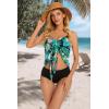 imageSwimsuit Coverups for Women Sarong Beach Bikini Wrap Sheer Short Skirt Chiffon Scarf for SwimwearGreen Leaf