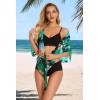 imageSwimsuit Coverups for Women Sarong Beach Bikini Wrap Sheer Short Skirt Chiffon Scarf for SwimwearGreen Leaf