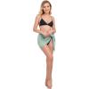 imageSwimsuit Coverups for Women Sarong Beach Bikini Wrap Sheer Short Skirt Chiffon Scarf for SwimwearLight Green