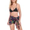 imageSwimsuit Coverups for Women Sarong Beach Bikini Wrap Sheer Short Skirt Chiffon Scarf for SwimwearNavy Blue Red
