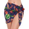 imageSwimsuit Coverups for Women Sarong Beach Bikini Wrap Sheer Short Skirt Chiffon Scarf for SwimwearNavy Blue Red