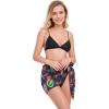 imageSwimsuit Coverups for Women Sarong Beach Bikini Wrap Sheer Short Skirt Chiffon Scarf for SwimwearNavy Blue Red
