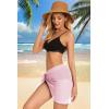 imageSwimsuit Coverups for Women Sarong Beach Bikini Wrap Sheer Short Skirt Chiffon Scarf for SwimwearPink