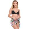 imageSwimsuit Coverups for Women Sarong Beach Bikini Wrap Sheer Short Skirt Chiffon Scarf for SwimwearPink Purple