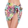 imageSwimsuit Coverups for Women Sarong Beach Bikini Wrap Sheer Short Skirt Chiffon Scarf for SwimwearPink Purple