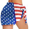 imageSwimsuit Coverups for Women Sarong Beach Bikini Wrap Sheer Short Skirt Chiffon Scarf for SwimwearUs Flag Print