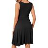 imageWEACZZY 2025 Womens Wrap V Neck Sleeveless Summer Dresses Beach Holiday Tank Dress Flowy Casual Sundress with Pockets01 Black