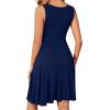 imageWEACZZY 2025 Womens Wrap V Neck Sleeveless Summer Dresses Beach Holiday Tank Dress Flowy Casual Sundress with PocketsA Navy Blue