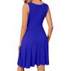 imageWEACZZY 2025 Womens Wrap V Neck Sleeveless Summer Dresses Beach Holiday Tank Dress Flowy Casual Sundress with PocketsA Royal Blue