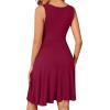 imageWEACZZY 2025 Womens Wrap V Neck Sleeveless Summer Dresses Beach Holiday Tank Dress Flowy Casual Sundress with PocketsA Wine Red