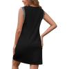 imageWEACZZY Summer Dresses for Women 2025 Casual Crewneck Fit Beach Vacation Dress Sleeveless Loose Sundress with Pockets01 Black