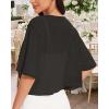 imageWomen Bolero Shrug Cardigan Open Front Cover Up Sheer Short Sleeve Kimonos for Evening DressAblack