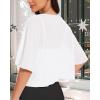 imageWomen Bolero Shrug Cardigan Open Front Cover Up Sheer Short Sleeve Kimonos for Evening DressAwhite
