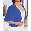 imageWomen Bolero Shrug Cardigan Open Front Cover Up Sheer Short Sleeve Kimonos for Evening DressRoyal Blue