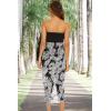 imageWomens Beach Dress Summer Maxi Sundress Strapless Hawaiian Cover Ups Asymmetrical Wrap DressesA Maxi White Leaf
