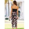 imageWomens Beach Dress Summer Maxi Sundress Strapless Hawaiian Cover Ups Asymmetrical Wrap DressesB Maxi Tropical Leaf