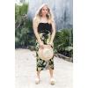 imageWomens Beach Dress Summer Maxi Sundress Strapless Hawaiian Cover Ups Asymmetrical Wrap DressesBlack Yellow Flowers