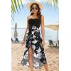 imageWomens Beach Dress Summer Maxi Sundress Strapless Hawaiian Cover Ups Asymmetrical Wrap DressesSummer White Flower
