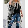 imageWomens Kimono Swimsuit Coverups Summer Beach Casual Loose Cardigans for SwimwearBlack Boho