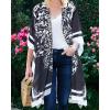 imageWomens Kimono Swimsuit Coverups Summer Beach Casual Loose Cardigans for SwimwearBlack Boho