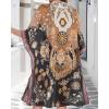 imageWomens Kimono Swimsuit Coverups Summer Beach Casual Loose Cardigans for SwimwearBlack Khaki Ethnic