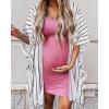 imageWomens Kimono Swimsuit Coverups Summer Beach Casual Loose Cardigans for SwimwearBlack and White Stripe