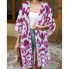 imageWomens Kimono Swimsuit Coverups Summer Beach Casual Loose Cardigans for SwimwearChic Purple
