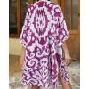 imageWomens Kimono Swimsuit Coverups Summer Beach Casual Loose Cardigans for SwimwearChic Purple