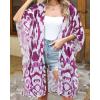 imageWomens Kimono Swimsuit Coverups Summer Beach Casual Loose Cardigans for SwimwearChic Purple