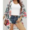 imageWomens Kimono Swimsuit Coverups Summer Beach Casual Loose Cardigans for SwimwearDasiy White Flower