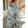 imageWomens Kimono Swimsuit Coverups Summer Beach Casual Loose Cardigans for SwimwearFlower With Leaves