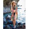 imageWomens Kimono Swimsuit Coverups Summer Beach Casual Loose Cardigans for SwimwearRed Green Patchwork