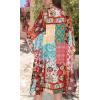 imageWomens Kimono Swimsuit Coverups Summer Beach Casual Loose Cardigans for SwimwearRed Green Patchwork