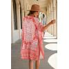 imageWomens Kimono Swimsuit Coverups Summer Beach Casual Loose Cardigans for SwimwearRufous White Print