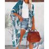 imageWomens Kimono Swimsuit Coverups Summer Beach Casual Loose Cardigans for SwimwearTeal Paisley Print