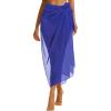 imageCHICGAL Sarong Wraps Swimsuit Coverup for Women Bathing Suit Cover Up Summer Bikini Beach SwimwearSapphire Blue