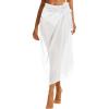 imageCHICGAL Sarong Wraps Swimsuit Coverup for Women Bathing Suit Cover Up Summer Bikini Beach SwimwearWhite