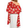 Red Floral White