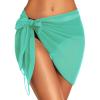 imageSwimsuit Coverups for Women Sarong Beach Bikini Wrap Sheer Short Skirt Chiffon Scarf for SwimwearMint Green