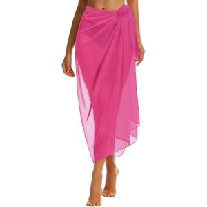 imageCHICGAL Sarong Wraps Swimsuit Coverup for Women Bathing Suit Cover Up Summer Bikini Beach SwimwearLight Pink