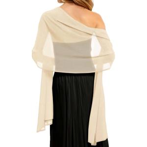 imageCHICGAL Womens Scarf Shawls and Wraps for Evening Dress Wedding Party Bridal Scarves Sarong Cover UpsChampagne