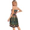 imageCHICGAL Summer Dresses for Women Beach Cover Ups Strapless Boho Floral Print SundressBoho Green Tree