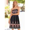 imageCHICGAL Summer Dresses for Women Beach Cover Ups Strapless Boho Floral Print SundressBoho Red Floral Print