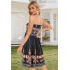 imageCHICGAL Summer Dresses for Women Beach Cover Ups Strapless Boho Floral Print SundressBoho Red Floral Print
